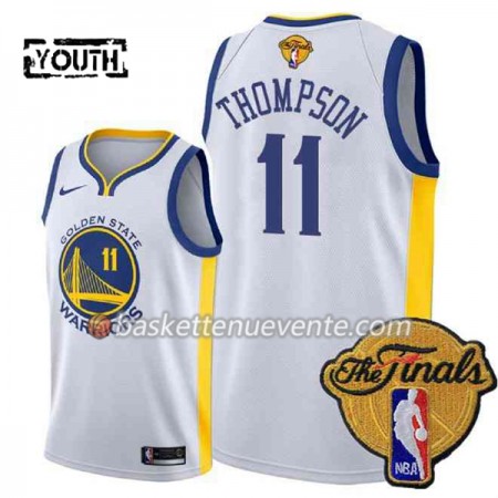 Maillot Basket Golden State Warriors Klay Thompson 11 2018 NBA Finals Nike Blanc Swingman - Enfant